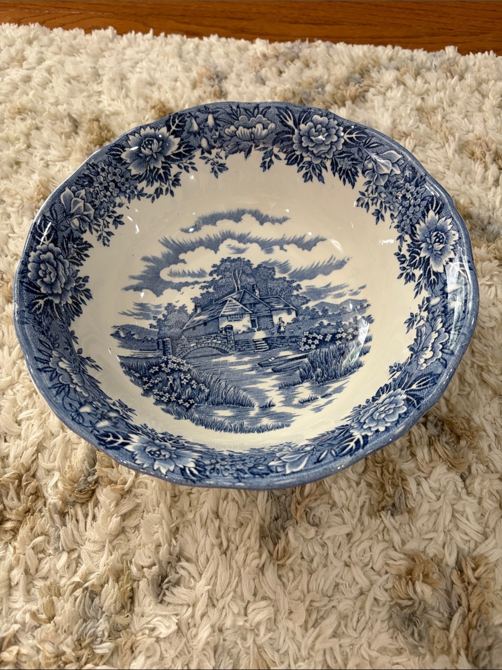 Salem China Co. "English Village"  serving bowl from the Olde Staffordshire